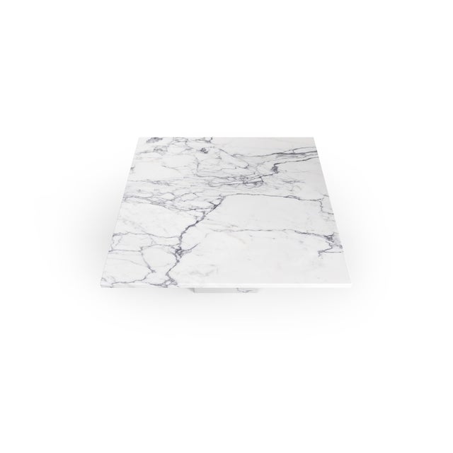 90cm Carrera Coffee Table in Statuario, Michelangelo, Cava & Carrara Marble For Sale - Image 4 of 6
