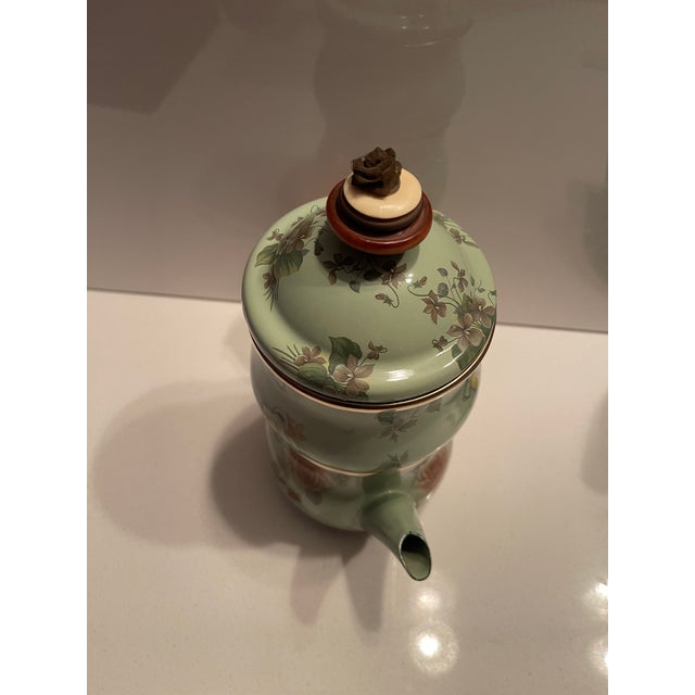 Mackenzie Childs Mid 20th Century Mackenzie-Childs High Tea Vintage Stackable Creme & Sugar Set For Sale - Image 4 of 9