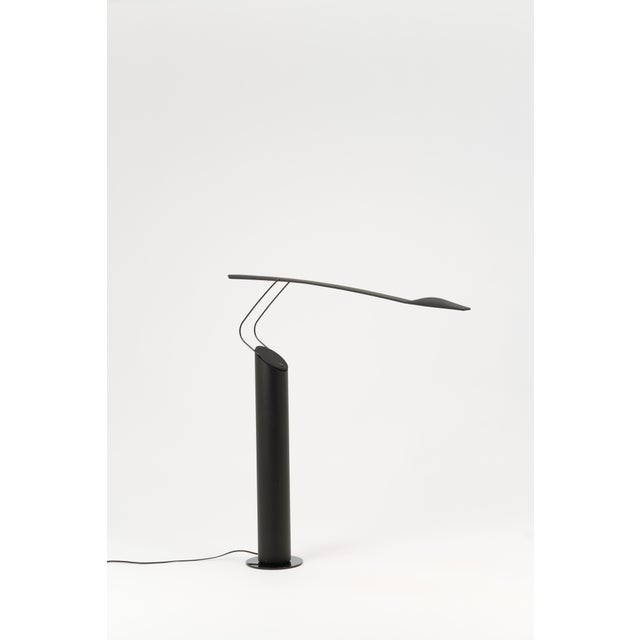 Black Italian Dove Floor Lamp attributed to Mario Barbaglia & Marco Colombo for Italiana Luce, Italy, 1980s For Sale - Image 8 of 18