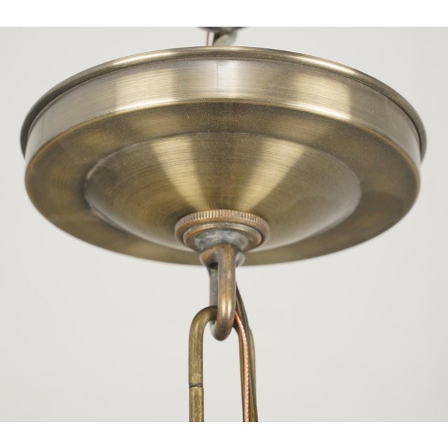 Mid 20th Century Reclaimed Brass Crystal Central Cluster Chandelier For Sale - Image 9 of 10