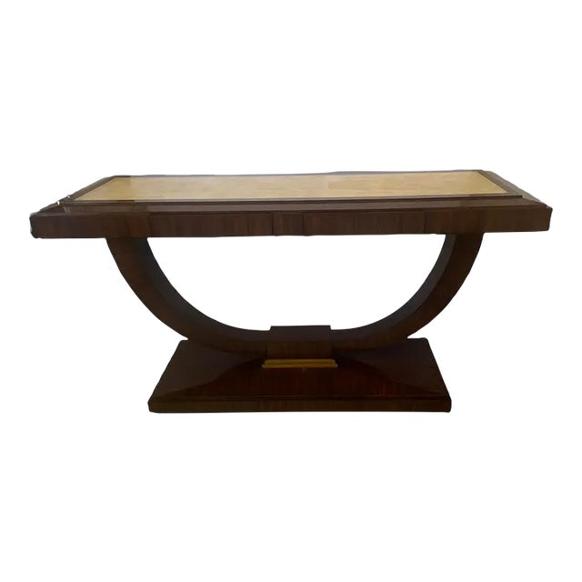 1990s Maitland Smith Rosemead Console Art Deco Style For Sale