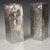 Cubism Two Heavy Gauge Stainless Steel Candleholders For Sale - Image 3 of 6