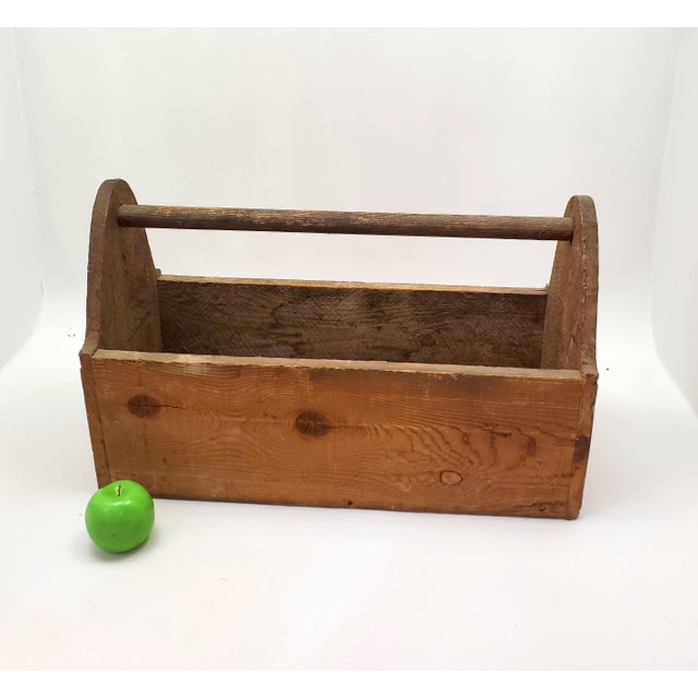 1950s Rustic Wood Tool Box Storage Primitive Cubby Industrial Organizer