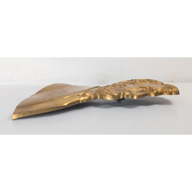 Metal 19th Century American Gilt Brass Portrait Profile Plaque of Abraham Lincoln For Sale - Image 7 of 8