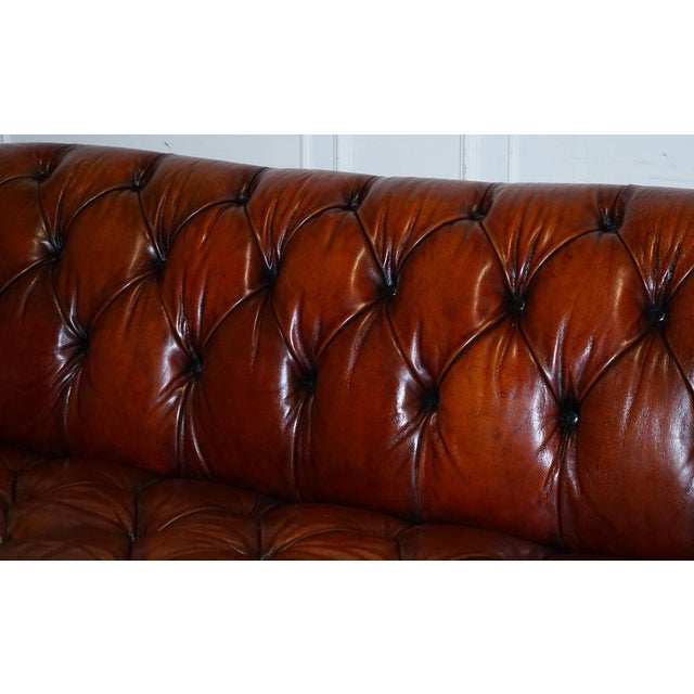 Leather Oskar Three Seater Chesterfield Sofa from Tetrad For Sale - Image 10 of 16