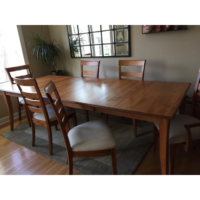 Maple Dining Set With Two Extension Leafs Chairish