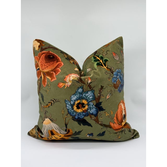 Asparagus House of Hackney Artemis Moss Decorative Pillow Cover For Sale - Image 8 of 9