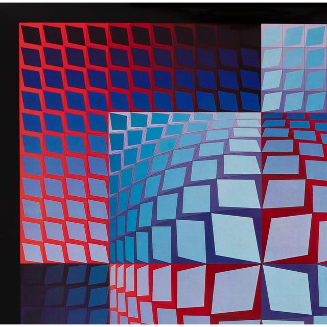 Victor Vasarely, QUASAR ZETT, Photogravure For Sale - Image 4 of 5