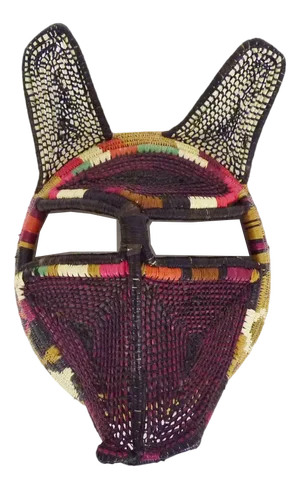 Folk Art Handwoven Decorative Mask from Panama, 1970s