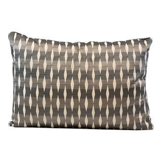 Fabricut Buvette Diamond 23x17 Feather/Down Pillow For Sale