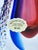 Mid-Century Murano Sommerso Textured Glass Vase by Alessandro Mandruzzato For Sale - Image 10 of 12