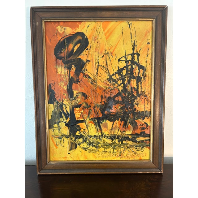 1970s Morris Katz Original Oil Painting For Sale - Image 5 of 6
