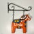 1970s Vintage Boho Chic Gustavian Swedish Dala Horse House Sign & Iron Bracket For Sale - Image 9 of 15