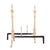 18th Century Pair of Philadelphia Bell Metal Andirons With Paired Fire Tools, C. 1790 For Sale - Image 5 of 13