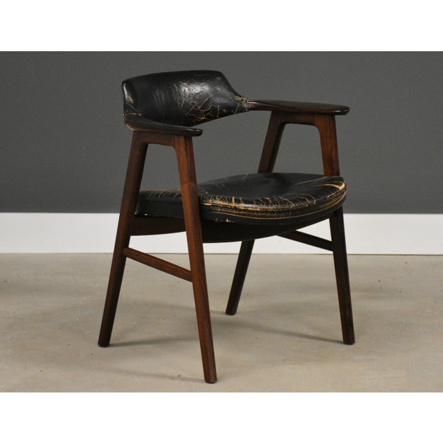 Mid-Century Modern Mid 20th Century Danish Modern Rosewood Arm Chair by Erik Kirkegaard For Sale - Image 3 of 12