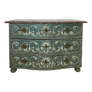 Baroque Framed Chest of Drawers with Marble Top, Southern Germany For Sale