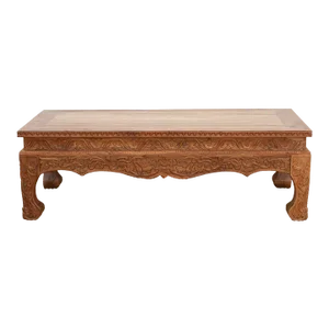 Heavily Carved Opium Coffee Table