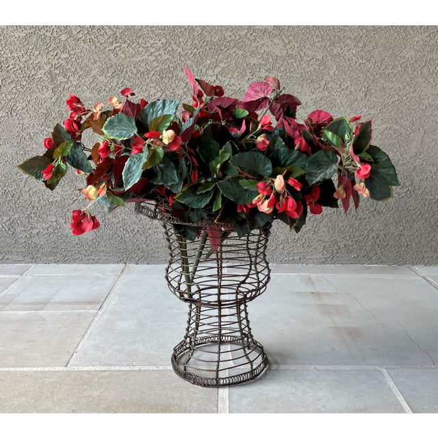 Late 20th-Century Fil De Fer Victorian-Style Wirework Urn-Shaped Planter For Sale - Image 15 of 18