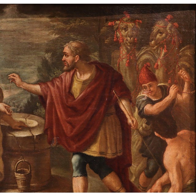 Rebecca at the Well Pietro Da Cortona, 1700s, Oil on Canvas For Sale - Image 6 of 16