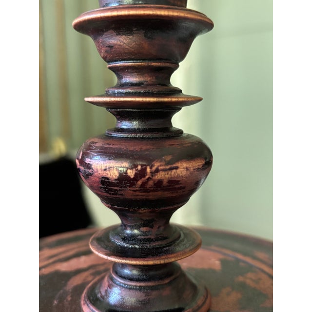 Antique Dutch Colonial Treen Turned Wood Candleholder For Sale - Image 10 of 16