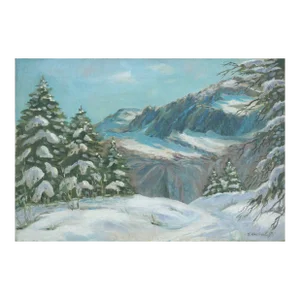 Late 19th Century Landscape - "After the Snow" by Constantin Aleksandrovich Westchiloff