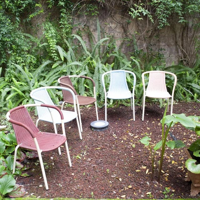 Vintage Bar Chairs in Tubular Steel, Plastic & Lacquered Metal, 1960s, Set of 5 For Sale - Image 9 of 9