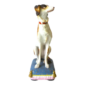 Dog on Fancy Pillow With Tassels Decorative Object