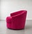 Mid-Century Modern Postmodern Pink Swivel Lounge Chair / Armchair in the Style of Vladimir Kagan, C. 1980's For Sale - Image 3 of 9