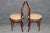 French 19th C Set 8 French Louis XVI Cane & Upholstered Bronze Mounted Side Chairs For Sale - Image 3 of 13