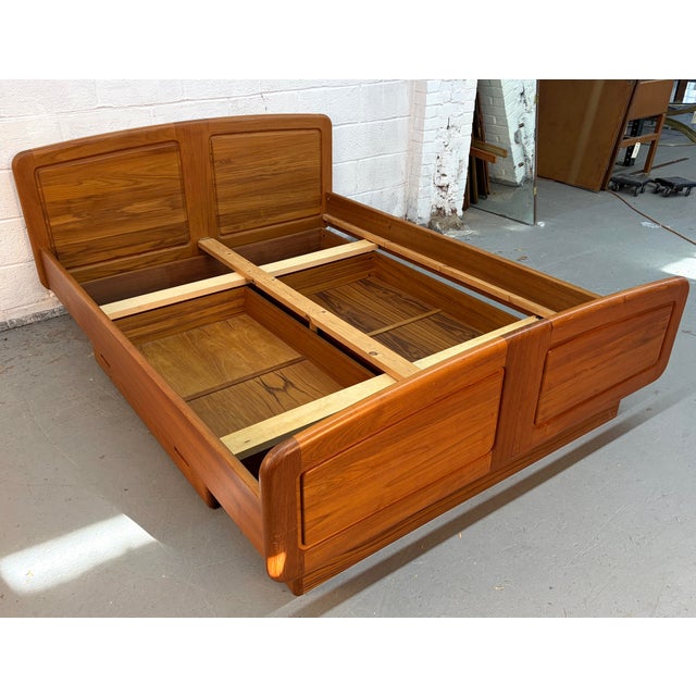 Mid-Century Modern Danish Teak Platform Bed W/ Storage For Sale - Image 13 of 16