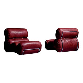 Space Age Lounge Chairs attributed to Gastone Rinaldi, 1970s, Set of 2 For Sale