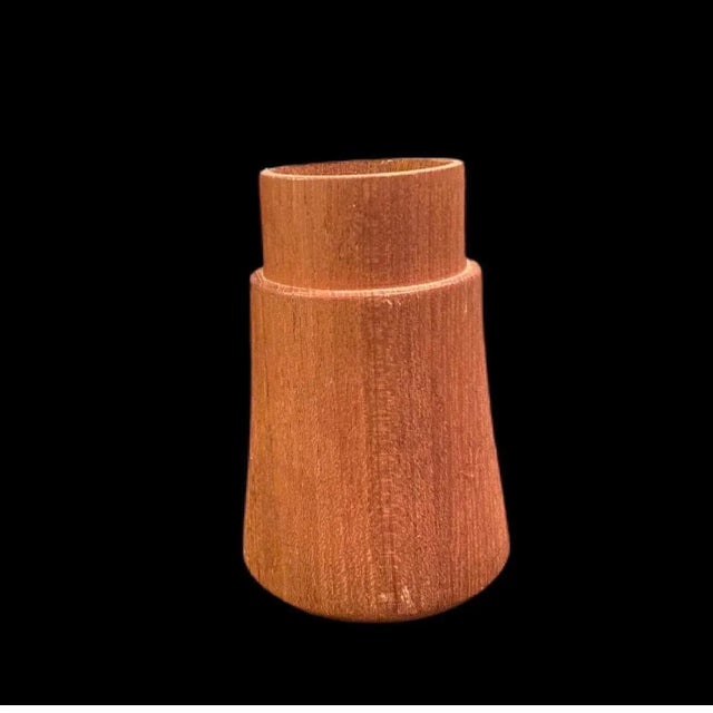 Vintage Dansk Jens Quistgaard Teak Wood Brass Candleholder For Sale - Image 4 of 4
