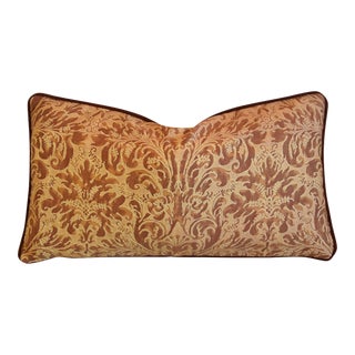 Italian Designer Mariano Fortuny Lucrezia Botanical Feather/Down Pillow For Sale