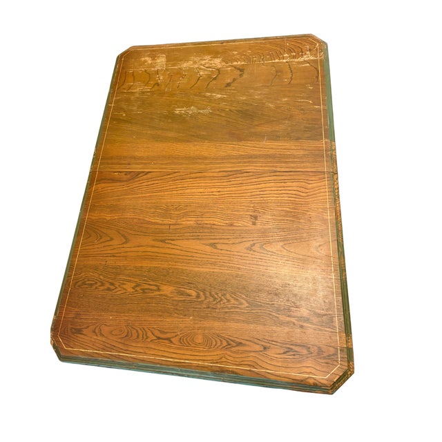 Bring timeless farmhouse charm to your home with this vintage solid wood table and coordinating ladder-back rush seat...