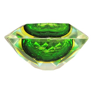 Prism Glass Ashtray from Mandruzzato Murano, 1950s For Sale