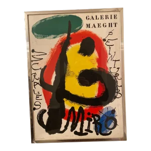 Joan Miro "Peintures Murales Exhibition" Galerie Maeght Paris Lithograph