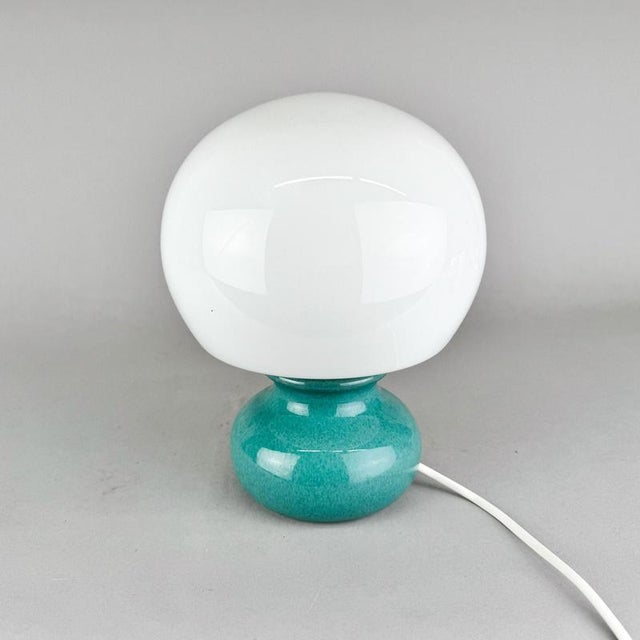 Mid-Century Glass and Ceramic Table Lamp, 1960s For Sale - Image 3 of 8
