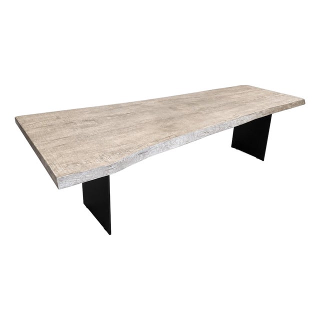 Restoration Hardware Live Edge Dining Table Ten Feet For Sale