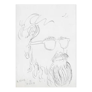 1971 James Bone Portrait of a Bearded Man