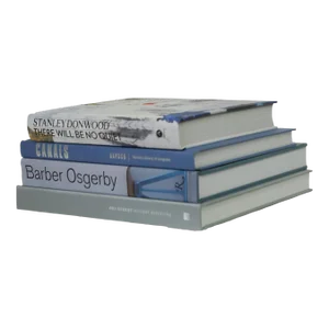 Decorative Books - Blue Ice Coffee Table Stack - 4 Blue Books