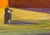 Early 21st Century Store Lot by Hiroshi Sato | Oil on Canvas Painting of a figure in a parking lot with buildings. For Sale - Image 5 of 5