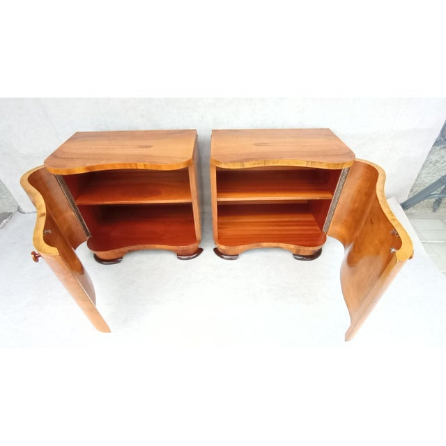 Bedside Tables by Jindrich Halabala for Up Závody, 1950s, Set of 2 For Sale - Image 17 of 18
