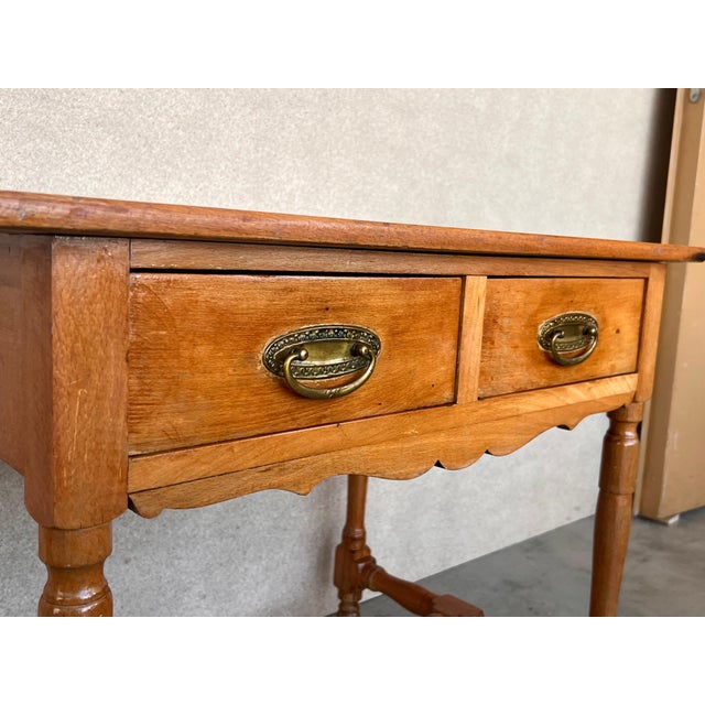 Early 20th Spanish Mobila Country Farm Desk with, Side Table or Butcher Block For Sale - Image 14 of 18