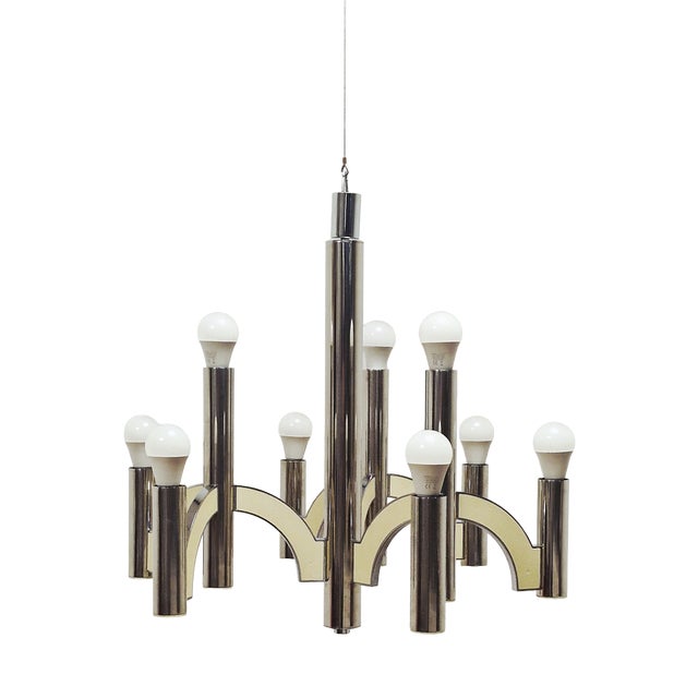 Vintage Chandelier by Gaetano Sciolari for Sciolari, 1970s For Sale