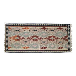 1970s Hand Woven Turkish Kilim Rug - 2′9″ × 6′5″