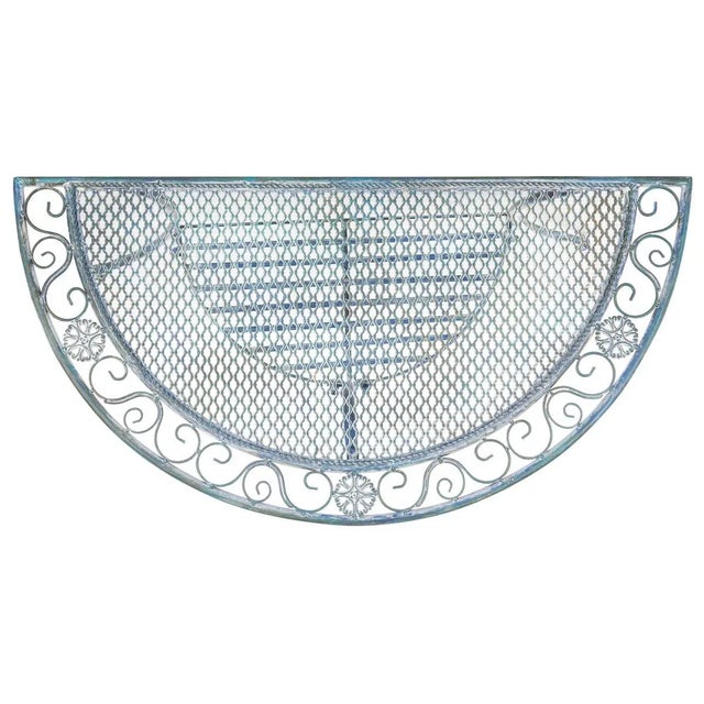 Metal Genson Halfmoon Console Table - Mossy Blue For Sale - Image 7 of 10