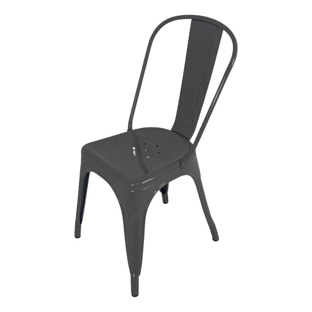 Vintage Industrial High-Back Chair by Xavier Pauchard for Tolix For Sale