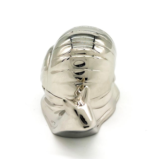 Mid-Century Modern Mid-Century Silver-Plated Snail Caviar/ Butter Dish With Glass Liner & Spoon – Whimsical / Hollywood Regency For Sale - Image 3 of 12