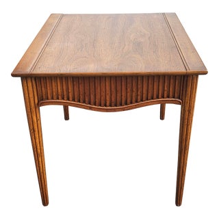 Mid-Century Heritage Walnut Single Drawer Side Table For Sale