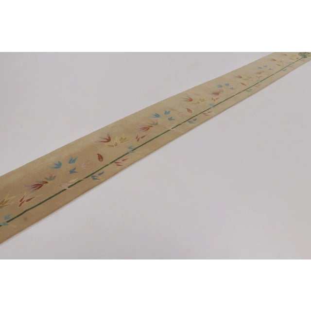 Hand-knotted in high-quality wool, this 2x16 extra-long runner by Rug & Kilim is a masterful addition to the Modern...